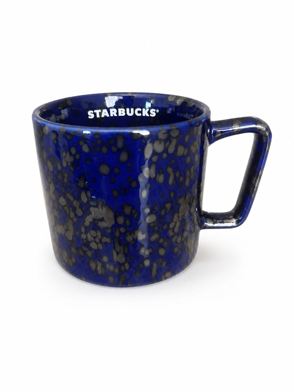 Starbucks 2020 Cobalt Blue Metallic Speckled Ceramic Mug 14 Oz